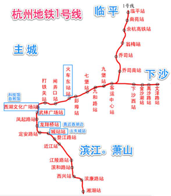 杭州地铁1号线站点图片