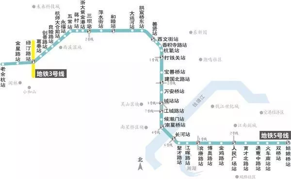 杭州地铁5号线换乘站点