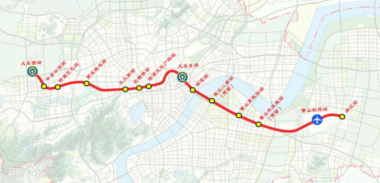 杭州机场轨道快线开通时间（苕溪站 ↔ 靖江站）